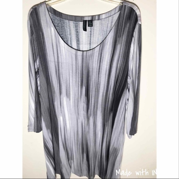 Cynthia Rowley Tops - Cynthia Rowley gray abstract tunic plus Sz 2x